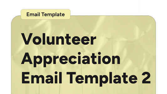Volunteer Appreciation Email Template 2