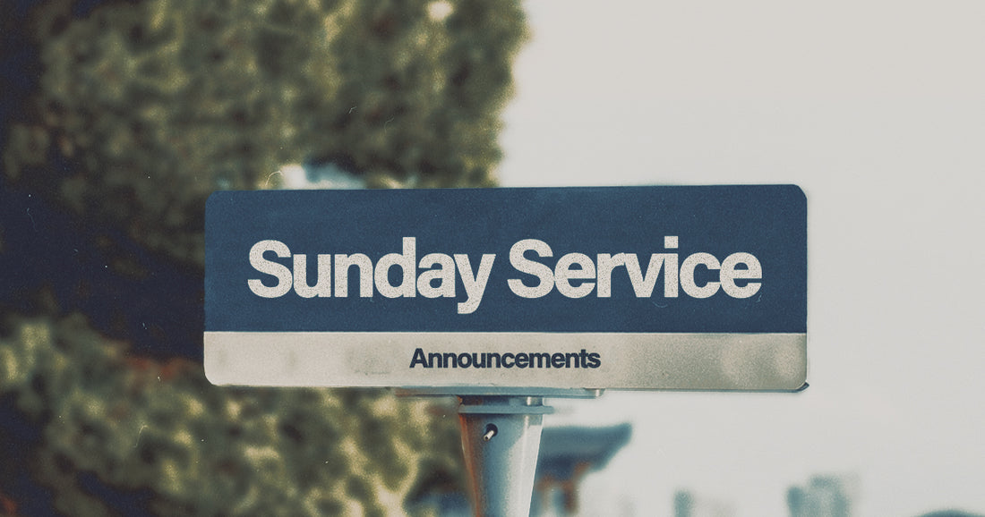 Sunday Service Announcements