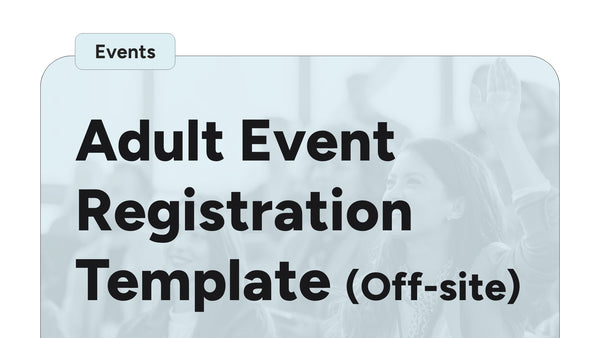 Adult Event Registration Template (Off-site Event)