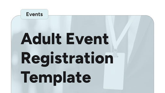 Adult Event Registration Template (On-site Event)
