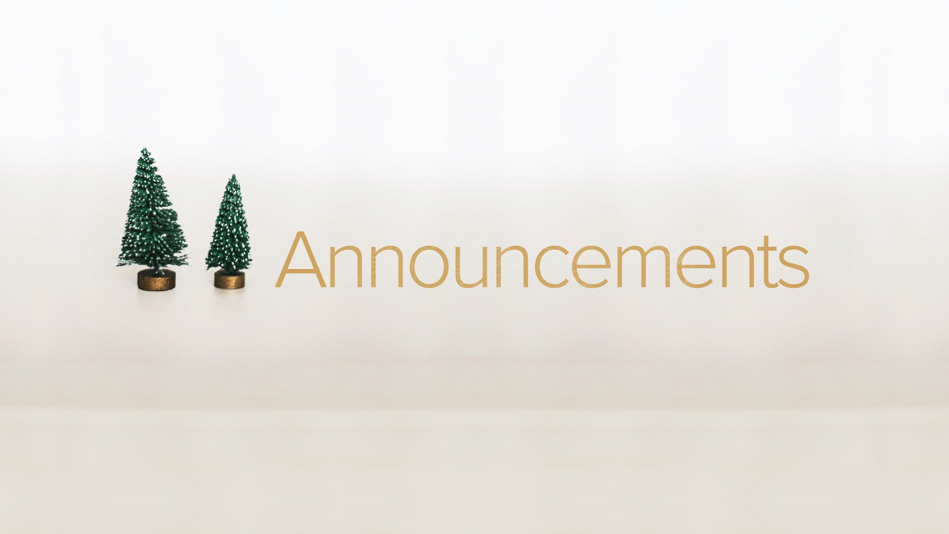 Christmas Announcements Slide