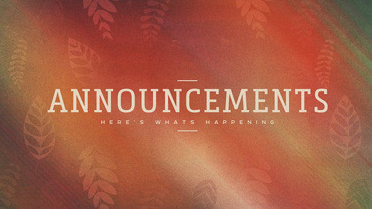 Announcements