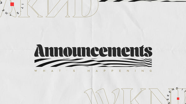 Announcements