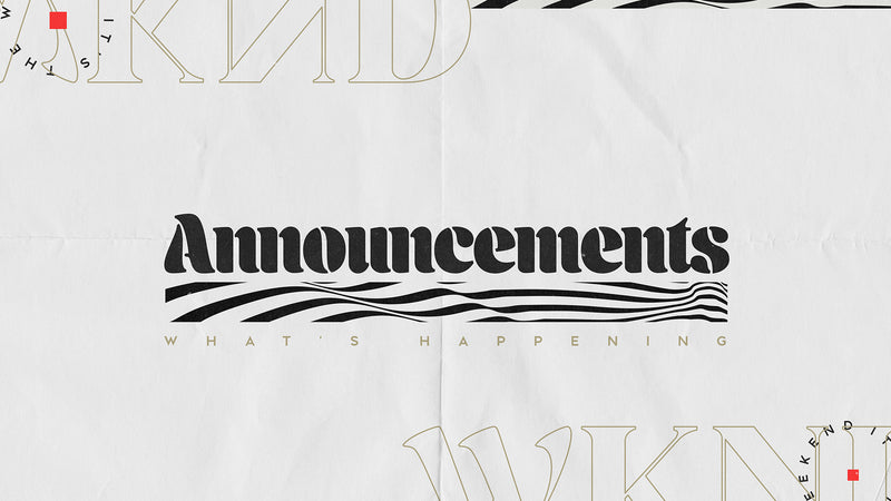 Announcements