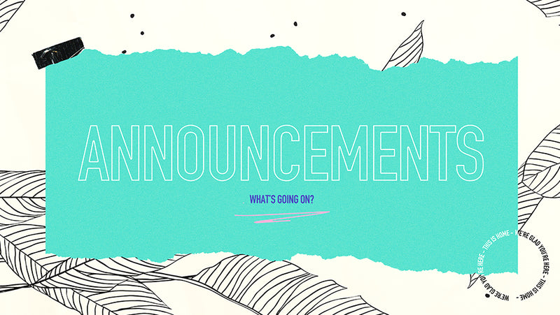 Announcements