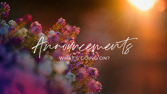 Announcements