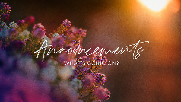 Announcements