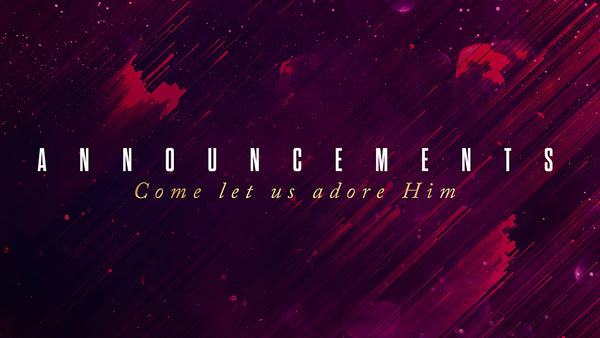 Announcements