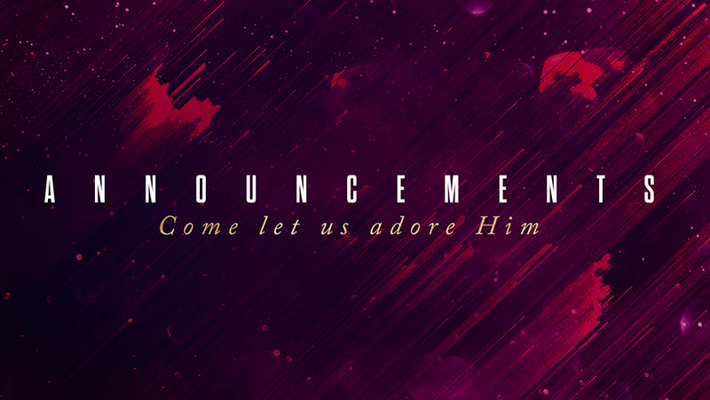 Announcements