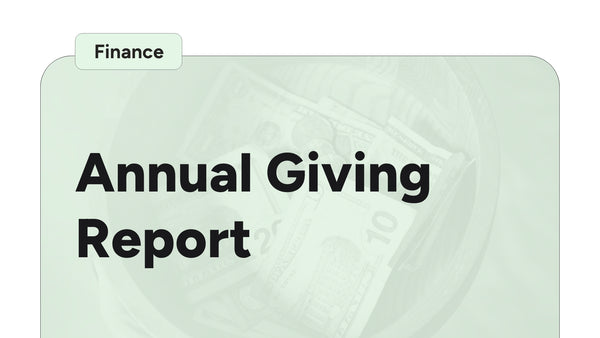 Annual Giving Income Report