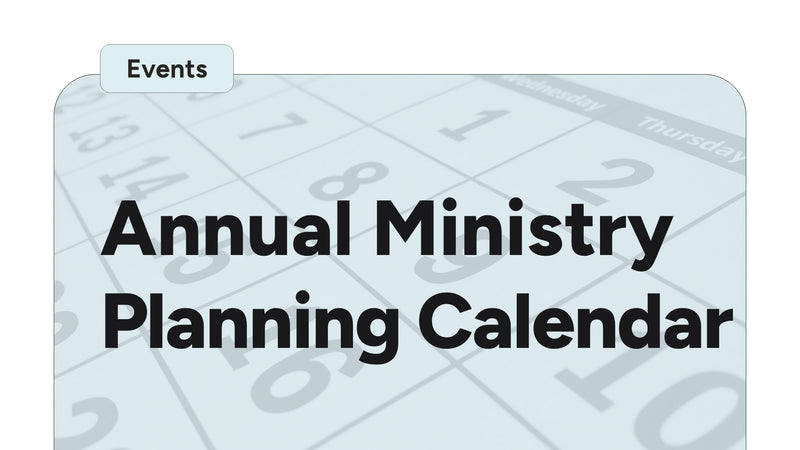 Annual Ministry Planning Calendar