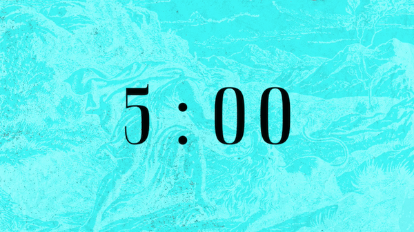 Aqua Blue Background Countdown VIdeo