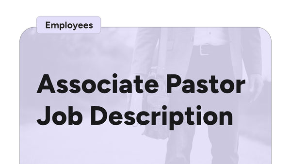 Associate Pastor Job Description