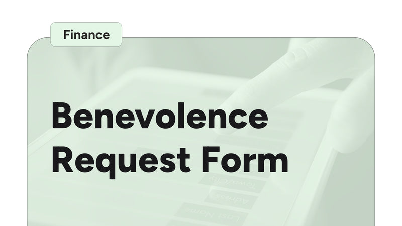 Benevolence Request Form