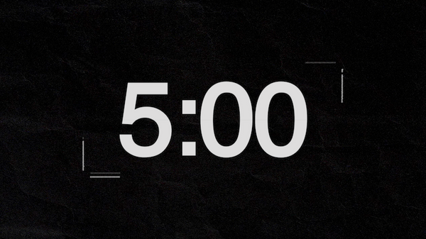 Black Background Countdown Video