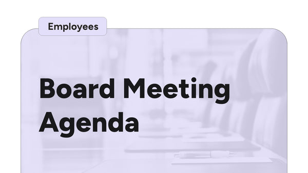 Board Meeting Agenda