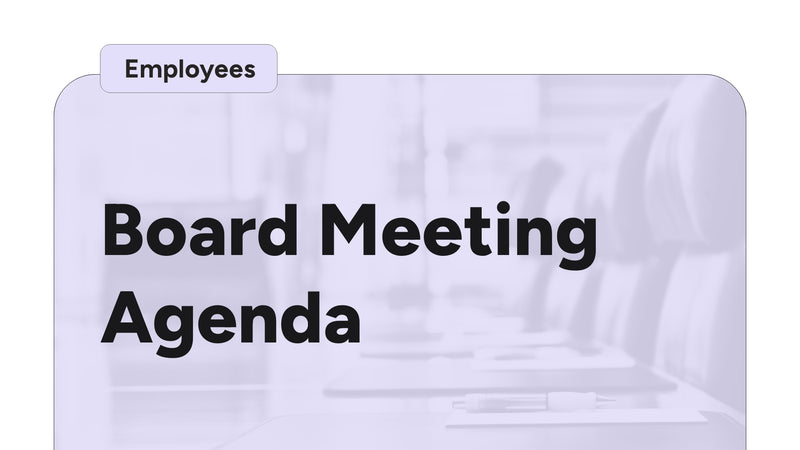 Board Meeting Agenda