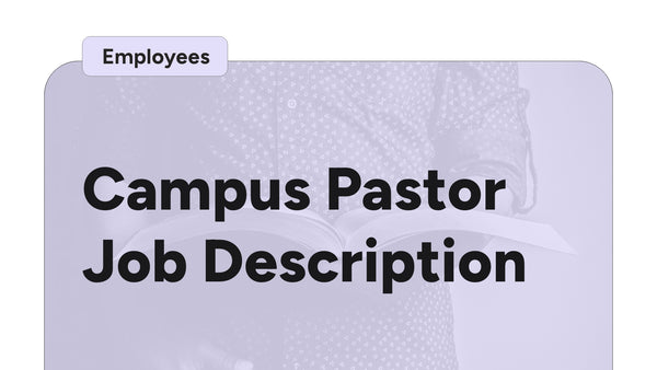 Campus Pastor Job Description