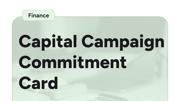 Capital Campaign Commitment Card