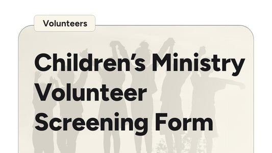 Children's Ministry Volunteer Application