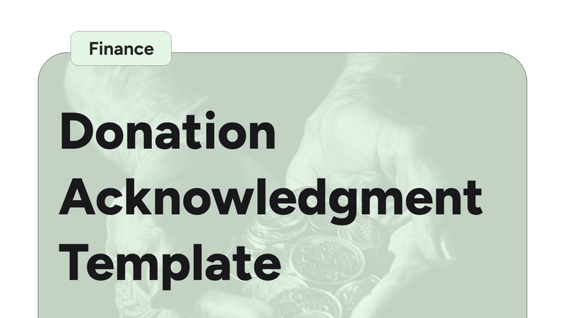 Donation Acknowledgment Letter Template