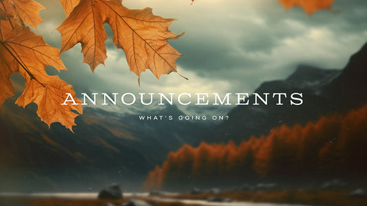 Announcements