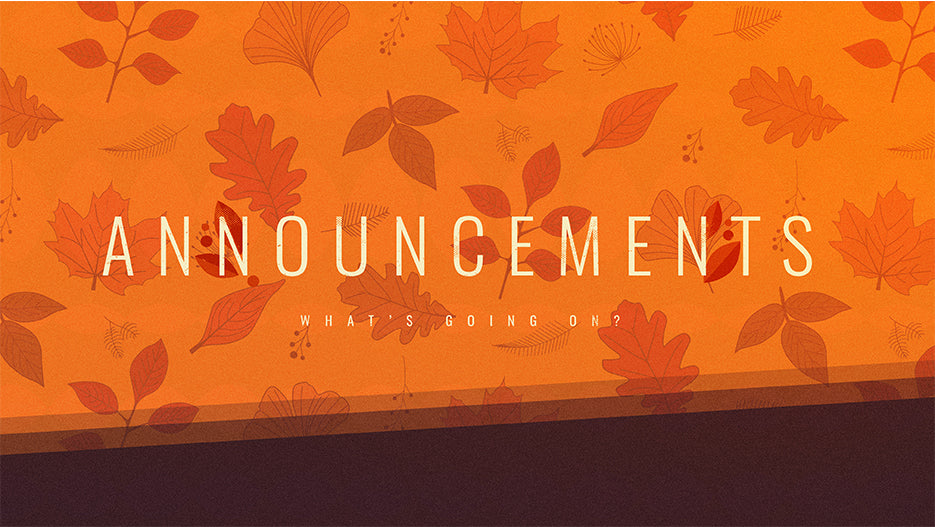 Announcements – Ministry Pass