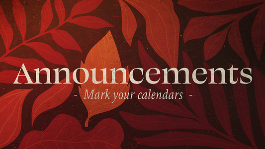 Announcements