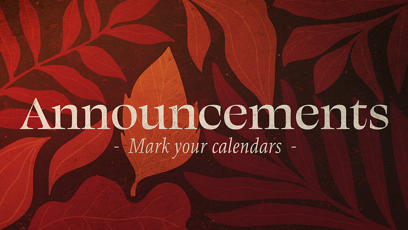 Announcements