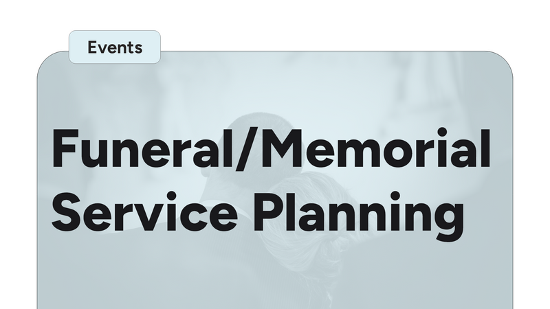 Funeral/Memorial Service Planning Form