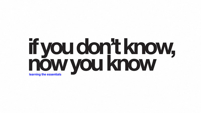 If You Don't Know, Now You Do