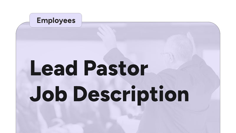 Lead Pastor Job Description