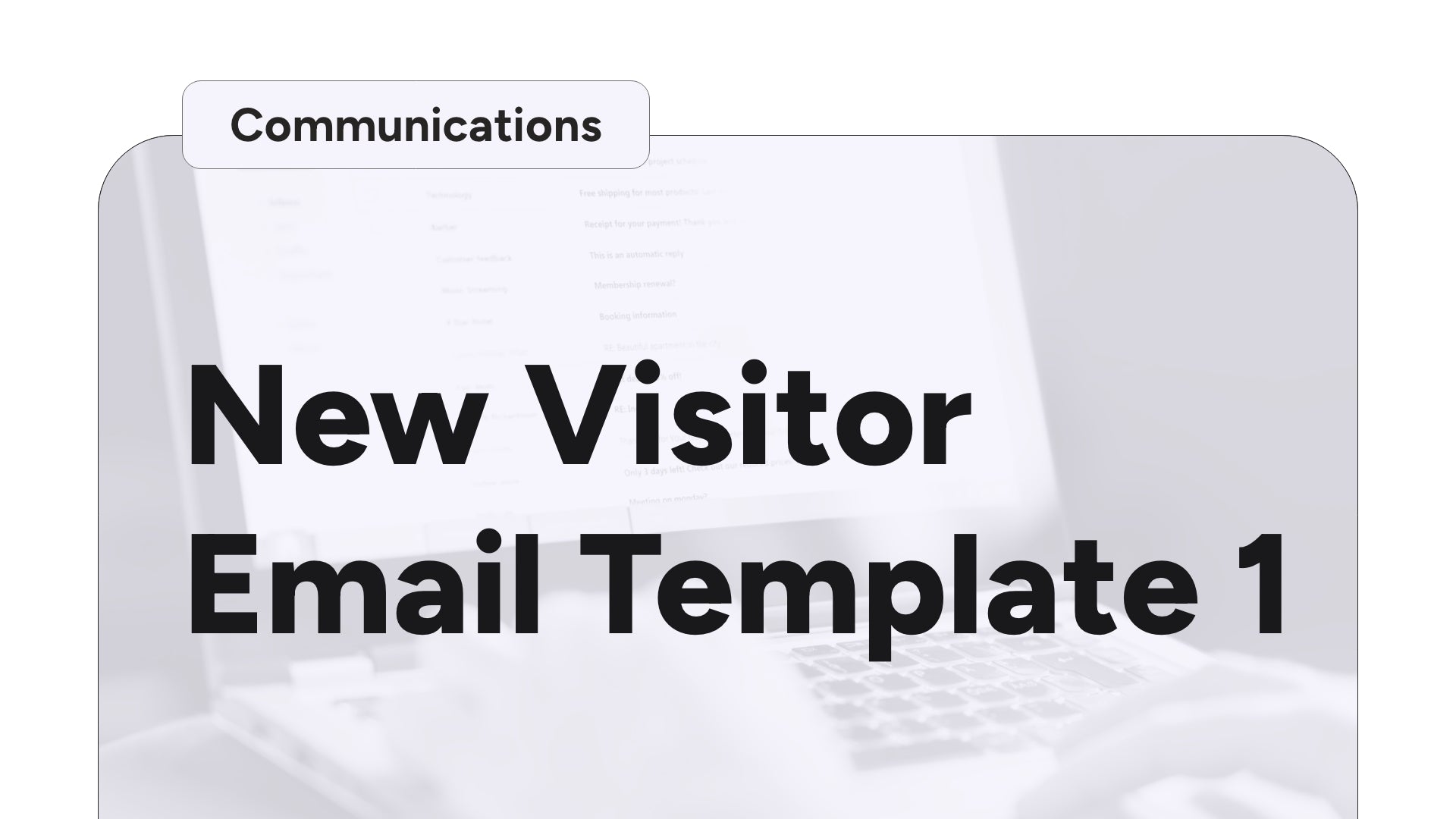 New Visitor Email Template #1