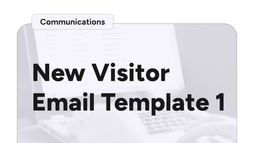 New Visitor Email Template #1 – Ministry Pass