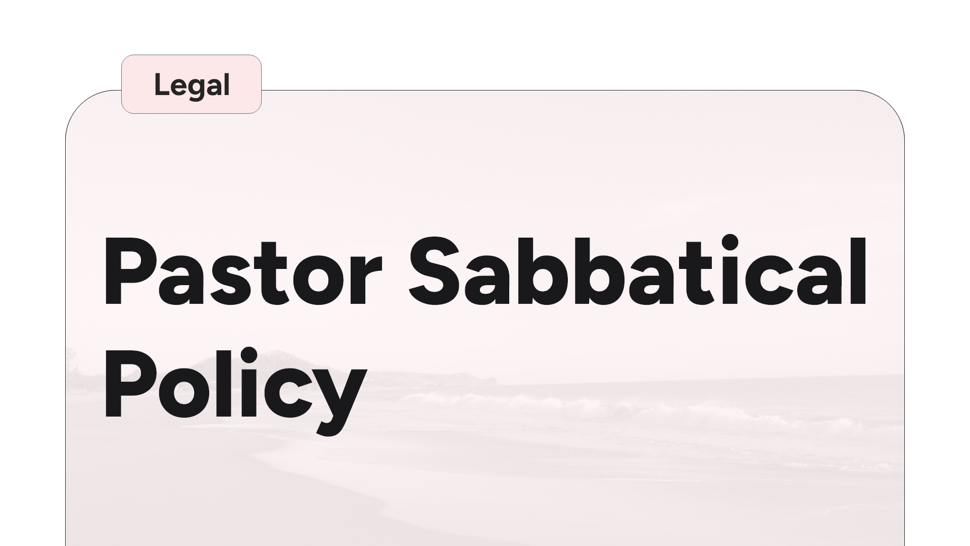 Pastoral Sabbatical Policy
