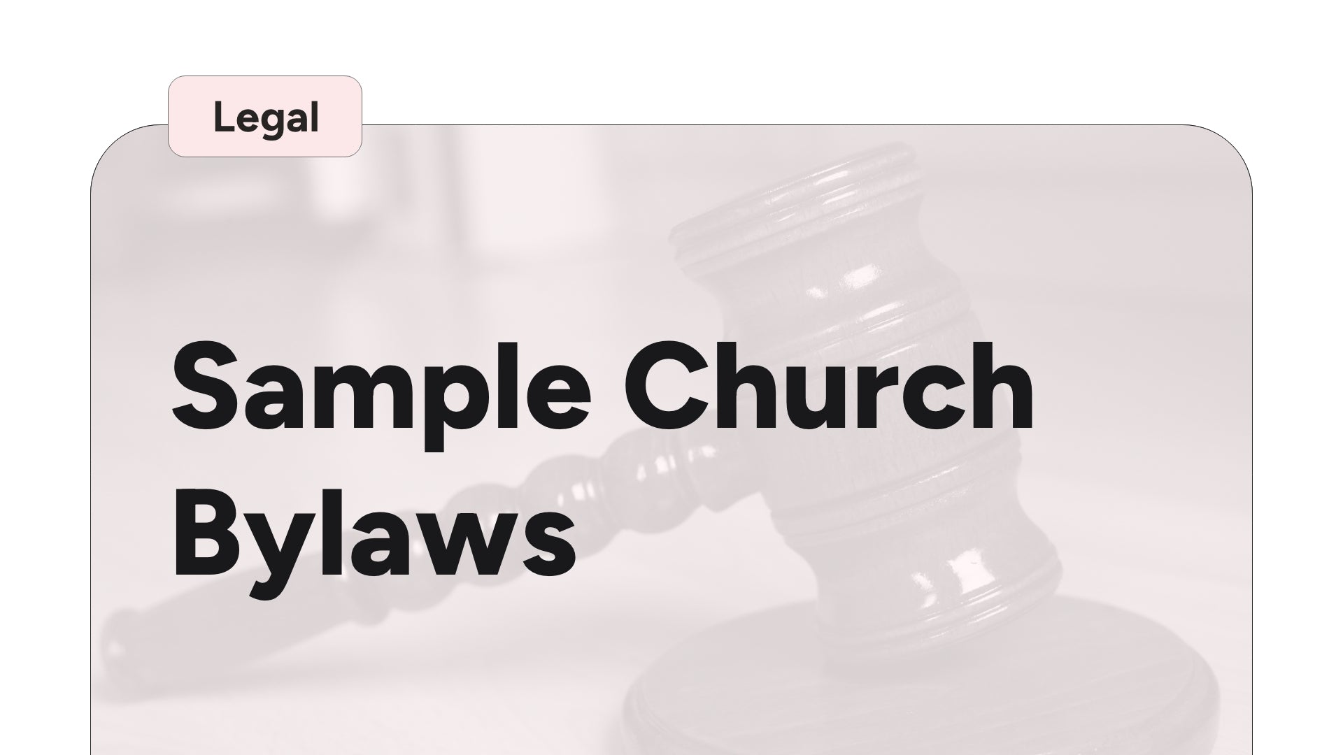 Sample Church Bylaws