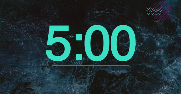 Teal Text Countdown Video