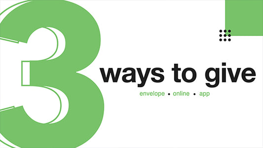 Three Ways to Give