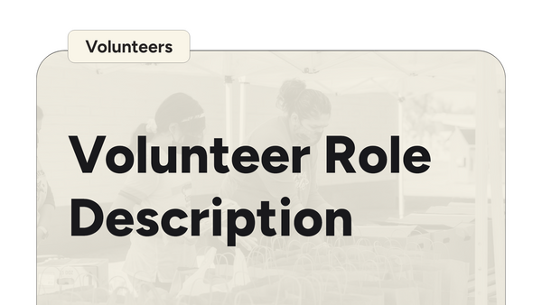 Volunteer Role Description