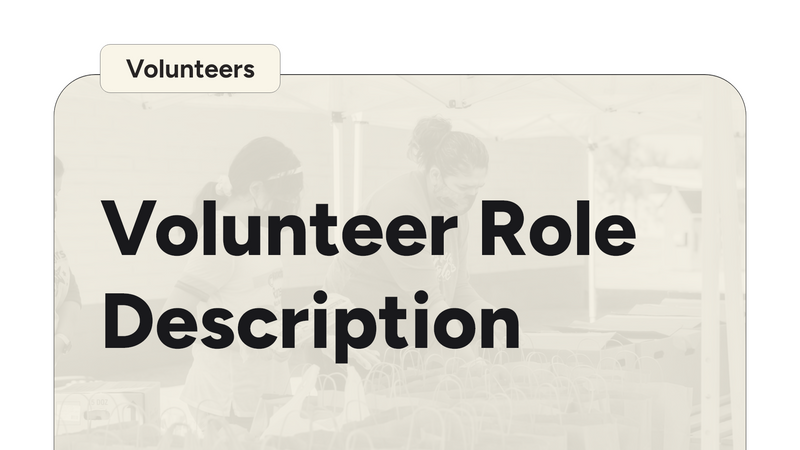 Volunteer Role Description