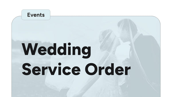Wedding Service Order