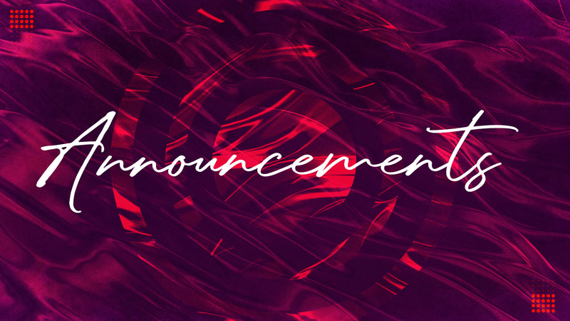 Announcements