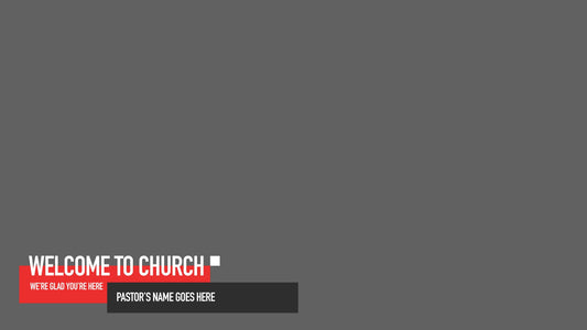 Welcome To Church Lower Third