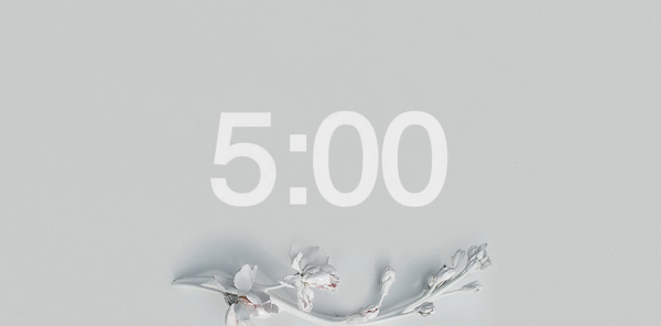 White Minimalist Countdown Video