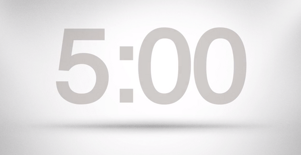 White Space Countdown Video