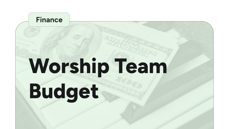Worship Team Budget Template