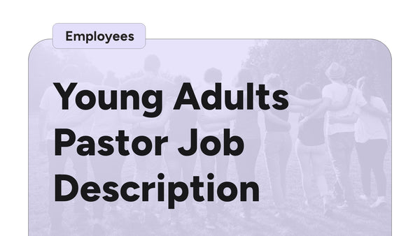 Young Adults Pastor Job Description