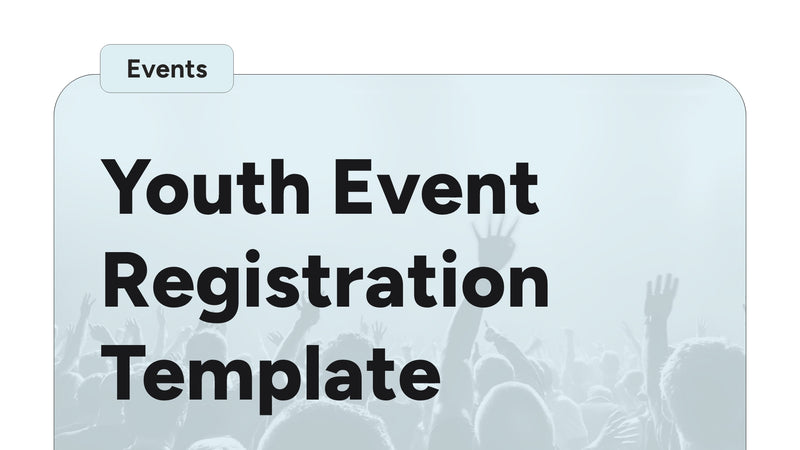 Youth Event Registration Template (On-site Event)