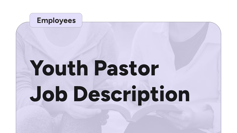 Youth Pastor Job Description
